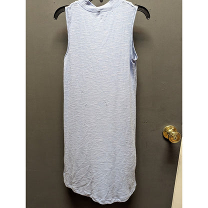 Cotton Emporium Blue Casual Dress Teen Large Sleeveless NEW ribbed mock neck