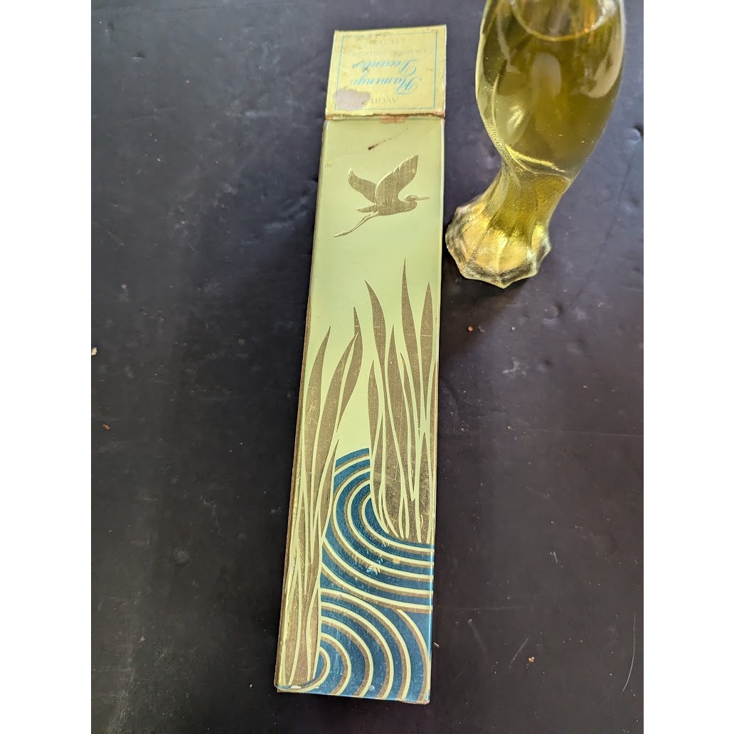 1971 Used- AVON- Flamingo Decanter- Cologne- In Original Box- Bird