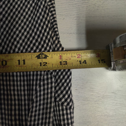 Vintage Talbots Black White Gingham Check Knee Length Dress Size 4