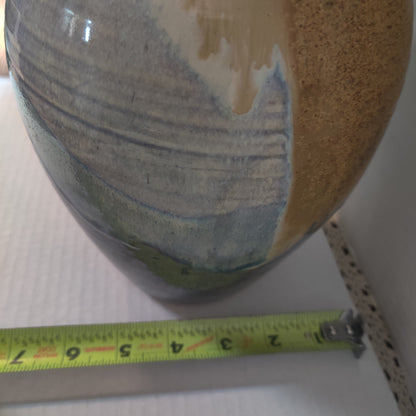 Hand-Thrown Studio Pottery Pitcher with Drip Glaze, Signed & Dated 2009