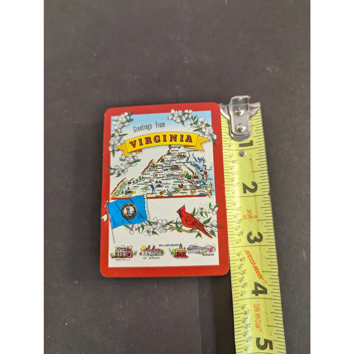 Vintage Virginia State Souvenir Playing Cards Deck Cardinal Flag Map