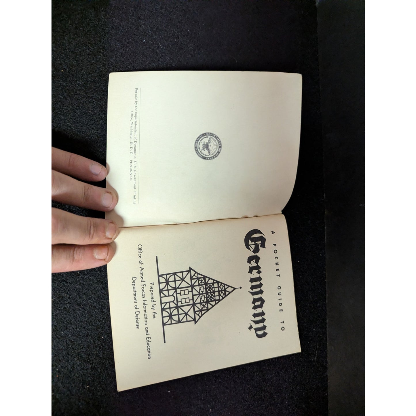 Vintage US Military "A Pocket Guide to Germany" Pamphlet Booklet