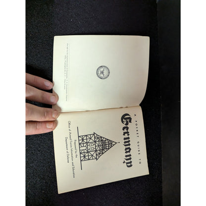 Vintage US Military "A Pocket Guide to Germany" Pamphlet Booklet