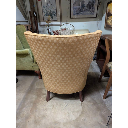 SECONDHAND SANDIES: gold fabric wingback chair VINTAGE