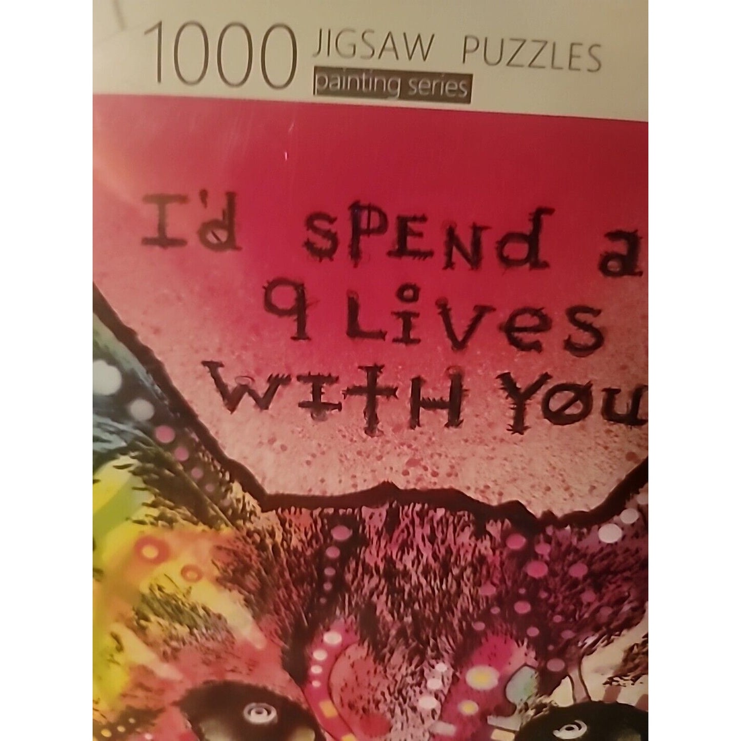 NEW IN BOX In Good Deluxe Jigsaw Puzzle 1000 pc. Cat KITTY 9 Lives Dean Russo