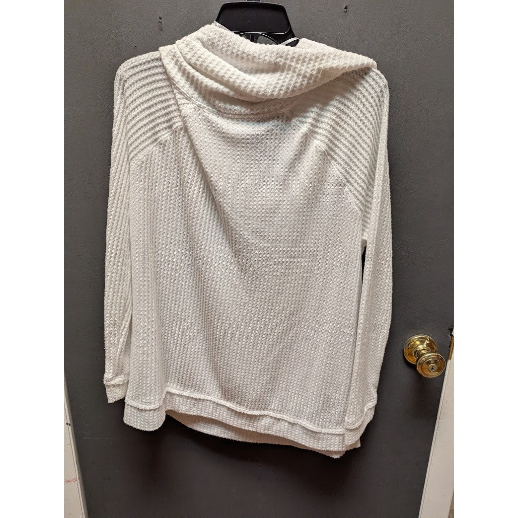 caslon cowl neck waffle knit tunic top ivory cloud Turtleneck Sweater XL