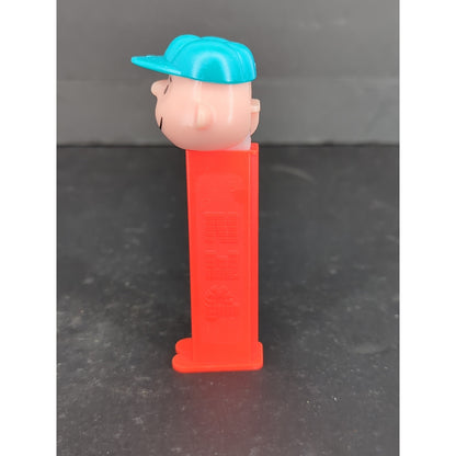 Vintage Charlie Brown PEZ Dispenser Peanuts Gang Blue Cap Red Stem