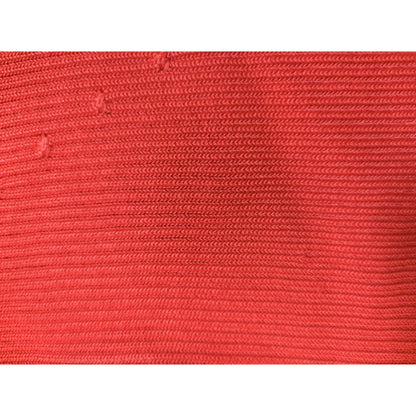 Preston & York Red Ribbed Collared Sleeveless Knit Top Size Medium