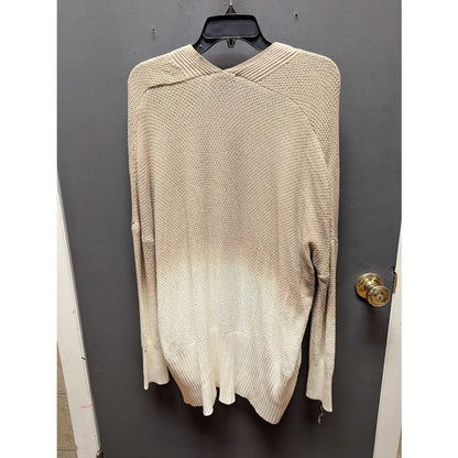 Belle by Belldini Tie Dye Ombre Flax White Cardigan Sweater LARGE NEW CASUAL