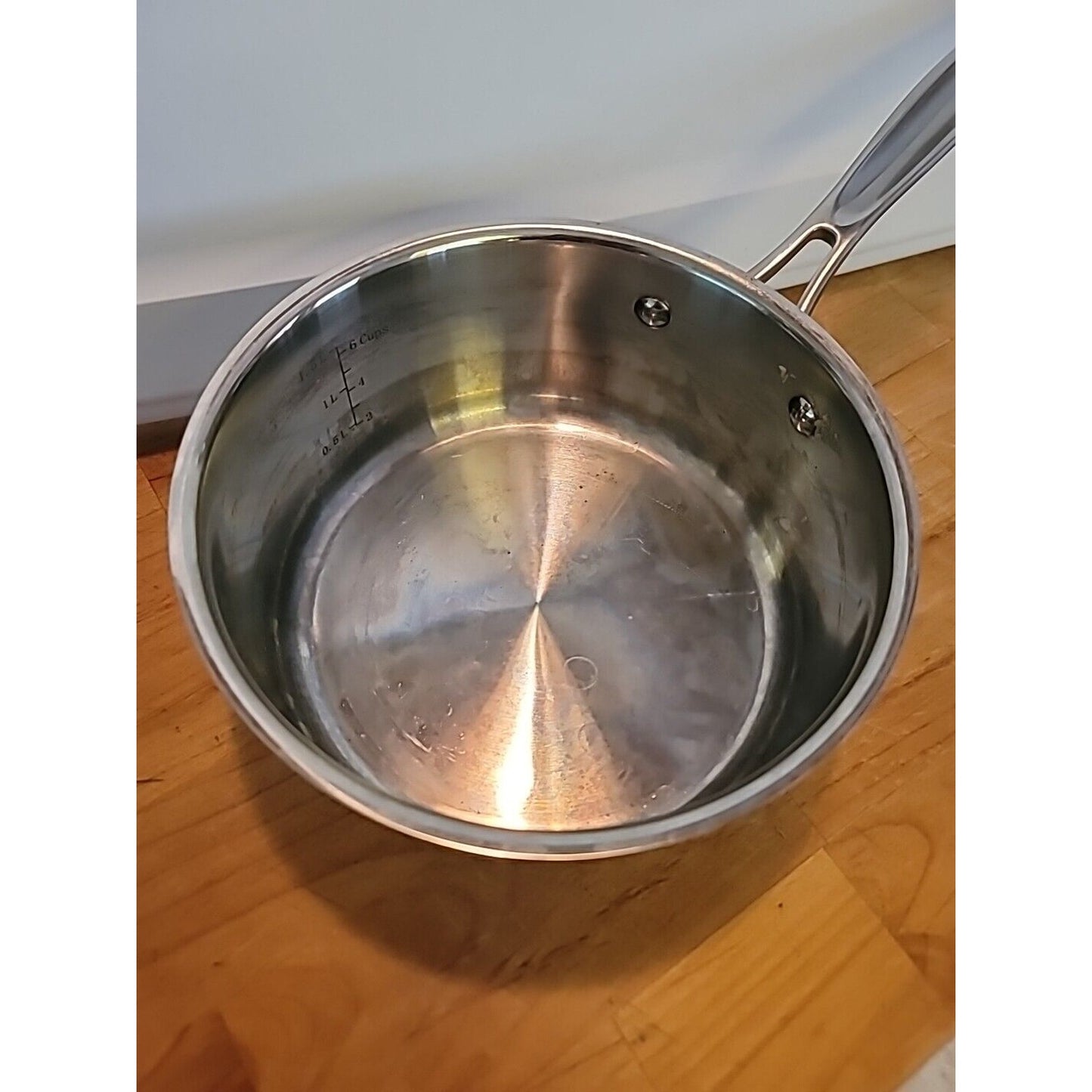 Cuisinart 2qt, 8" x 3.5" STAINLESS POT PAN SAUCEPAN (NO LID) #719-18G NICE Clean