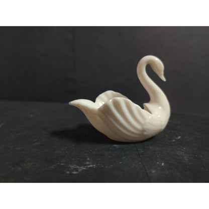 Vintage Lenox Porcelain Swan Figurine Trinket Dish Small Fine China Collectible