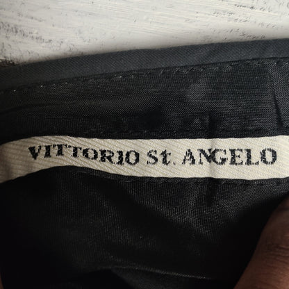 Vitorrio St. Angelo Vintage Gray 2pc Suit Jacket Trouser Pants Pleats Cuffed 40R