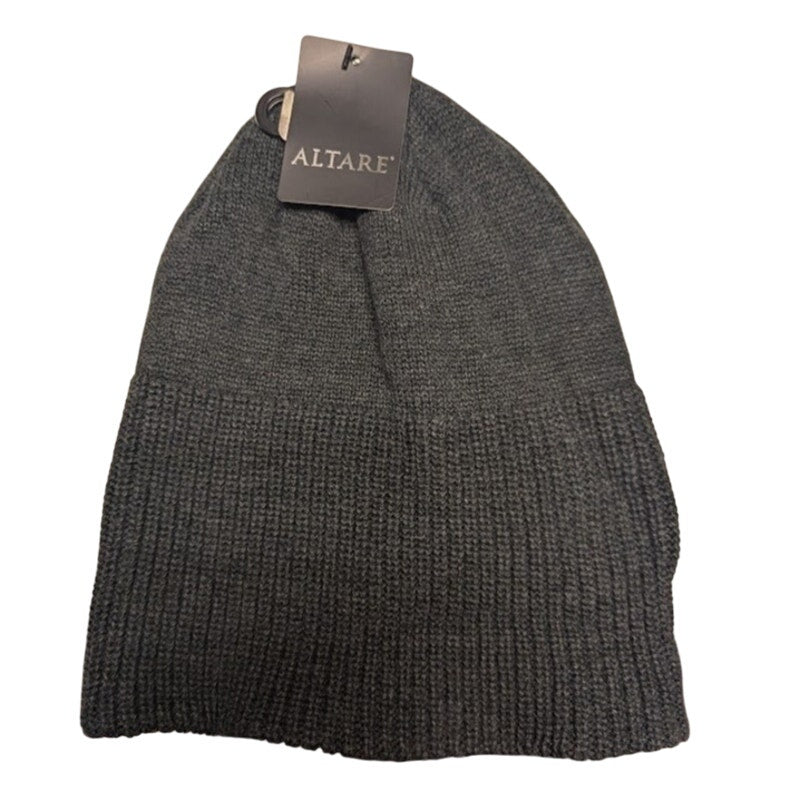 ALTARE NEW fisherman Gray Beanie Hat Knit Hat Unisex One Size Ribbed Folding