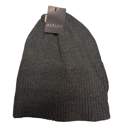 ALTARE NEW fisherman Gray Beanie Hat Knit Hat Unisex One Size Ribbed Folding