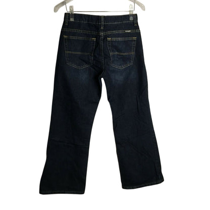 Wrangler Jeans KIDS youth Dark Blue Denim Adjustable Waist Jeans Size 12 Husky