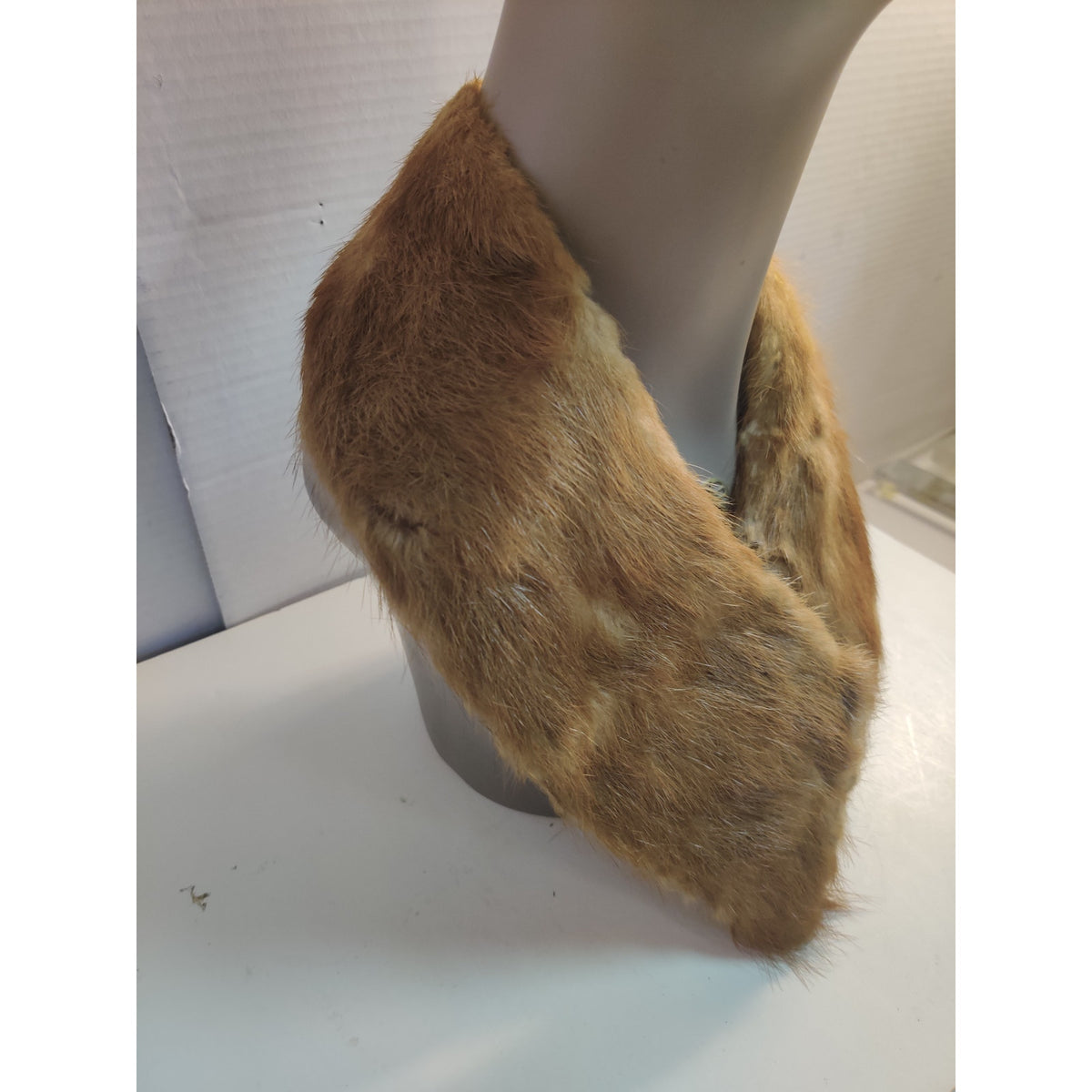 Vintage Real Fur Collar Wrap Stole Coat Collar Crafting Costume
