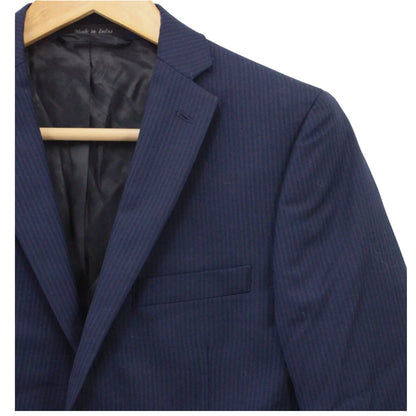 Hart Schaffner Marx Wool Blazer Jacket Kid Boy Navy Blue striped Lined Size 14