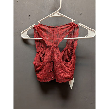 Lace Bralette Rust Sheer Racerback Crop Top Style 3607BR Small