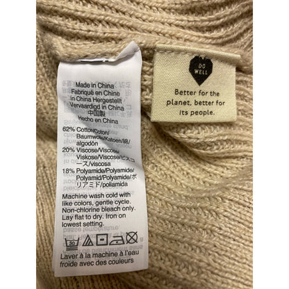 Madewell Thompson Pocket Pullover Sweater Medium Heather Fawn NEW Crew High Low