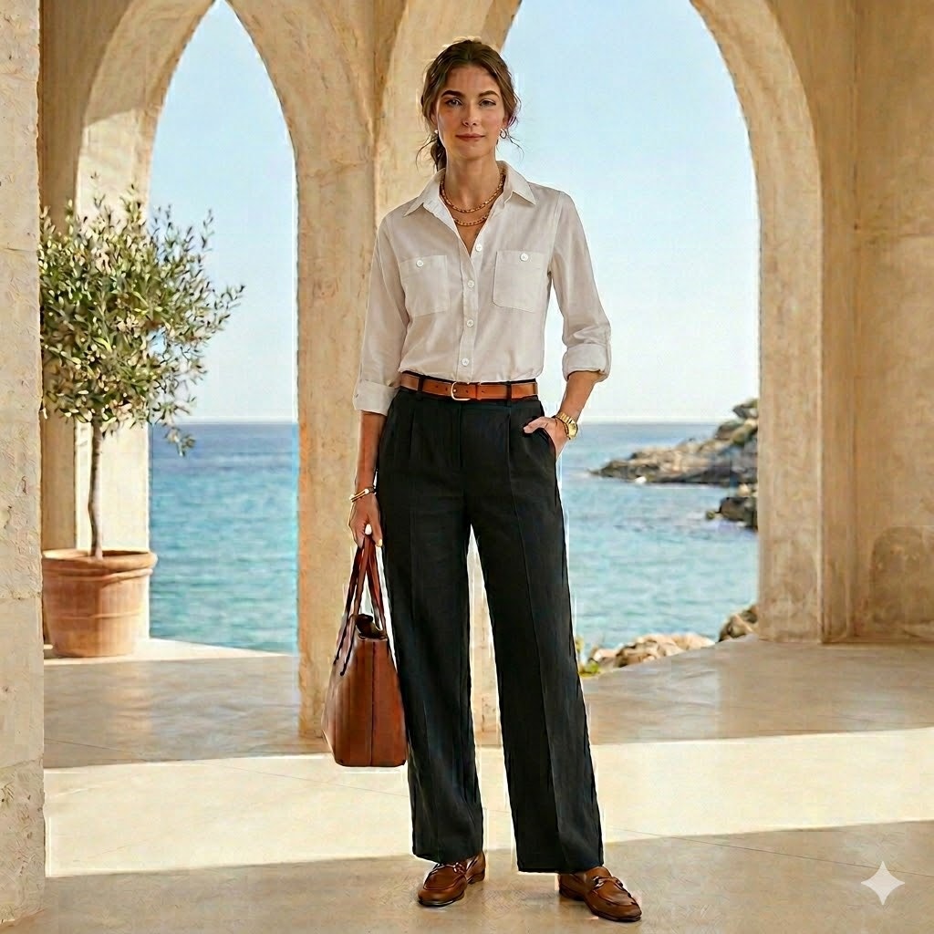 LRL Ralph Lauren White Button Up Shirt Womens Petite Small Roll Tab Blouse