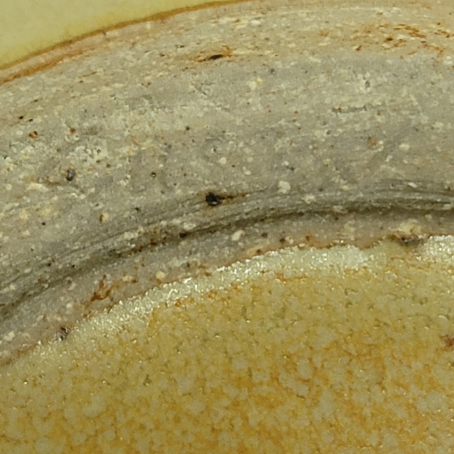 Art pottery bowl Signed Susan Yellow Cereal 6" wide x 2" deep handmade