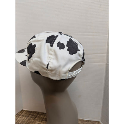 Vintage Real Skateboards Cow Print Snapback Baseball Cap Hat Y2K
