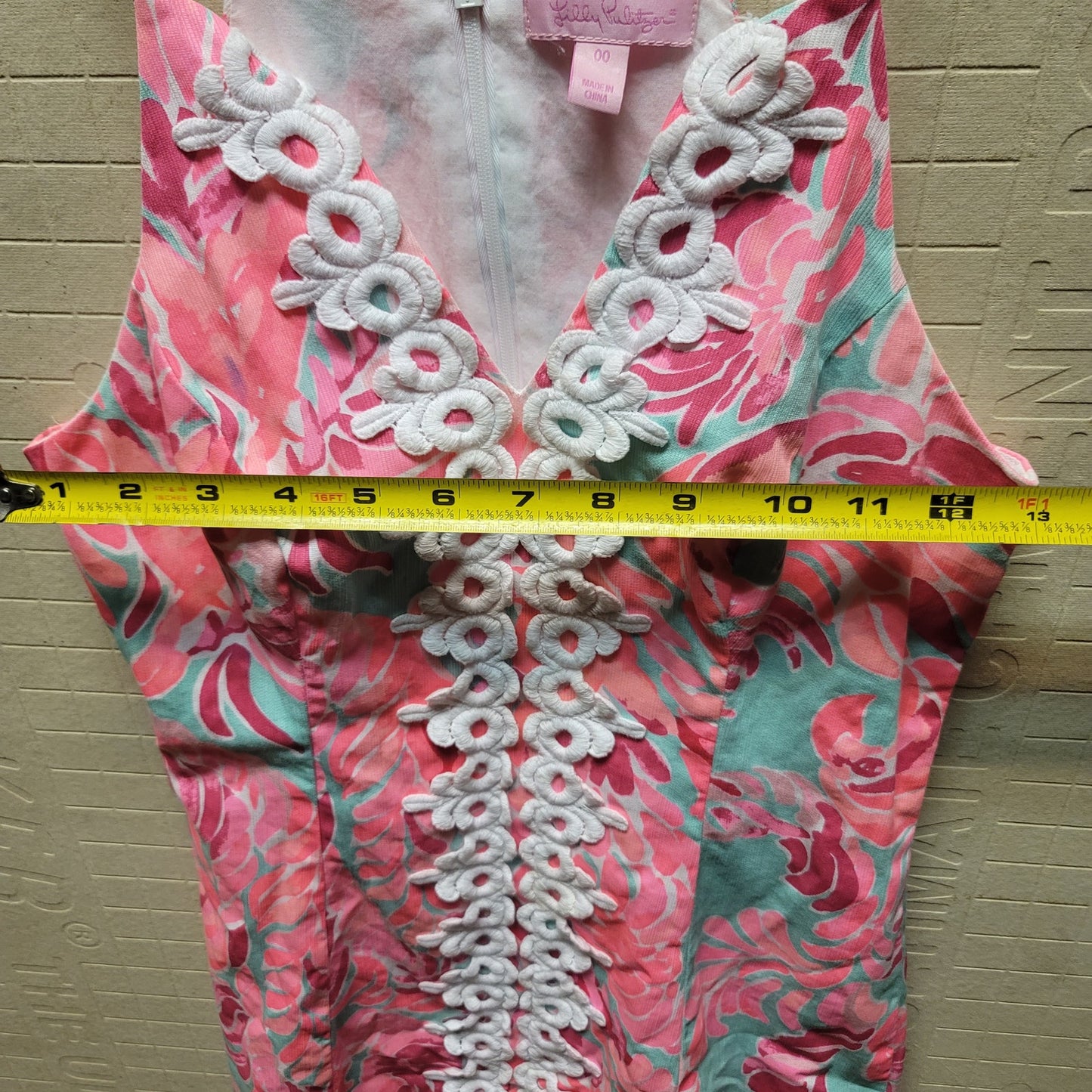 LILLY PULITZER Size 00 Pink Love Birds Pearl Shift Dress XXS Summer Casual NICE