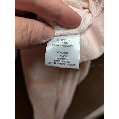 NEW Kikit small Pajama bottoms drawstring waist pink white jogger tie-dye pjs