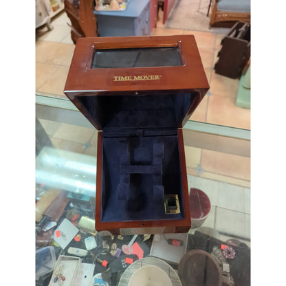 Elma Time Mover Winder Box USED no cord watch timepiece pocketwatch Mahogony