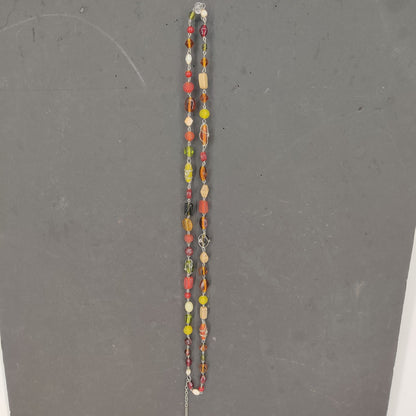 Vintage Fashion Necklace  Multi-Strand Earth Tone Beaded Layering