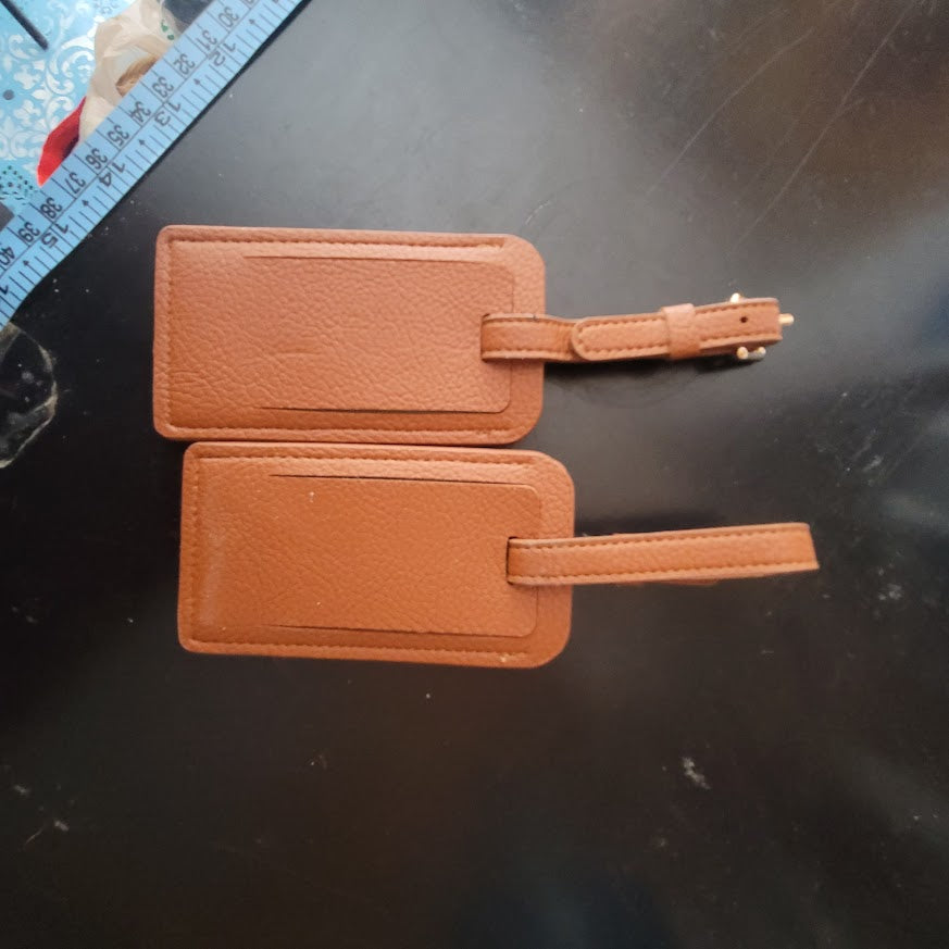 Royal Caribbean Pinnacle Club Luggage tags Holder Vegan Leather New Unused Pair