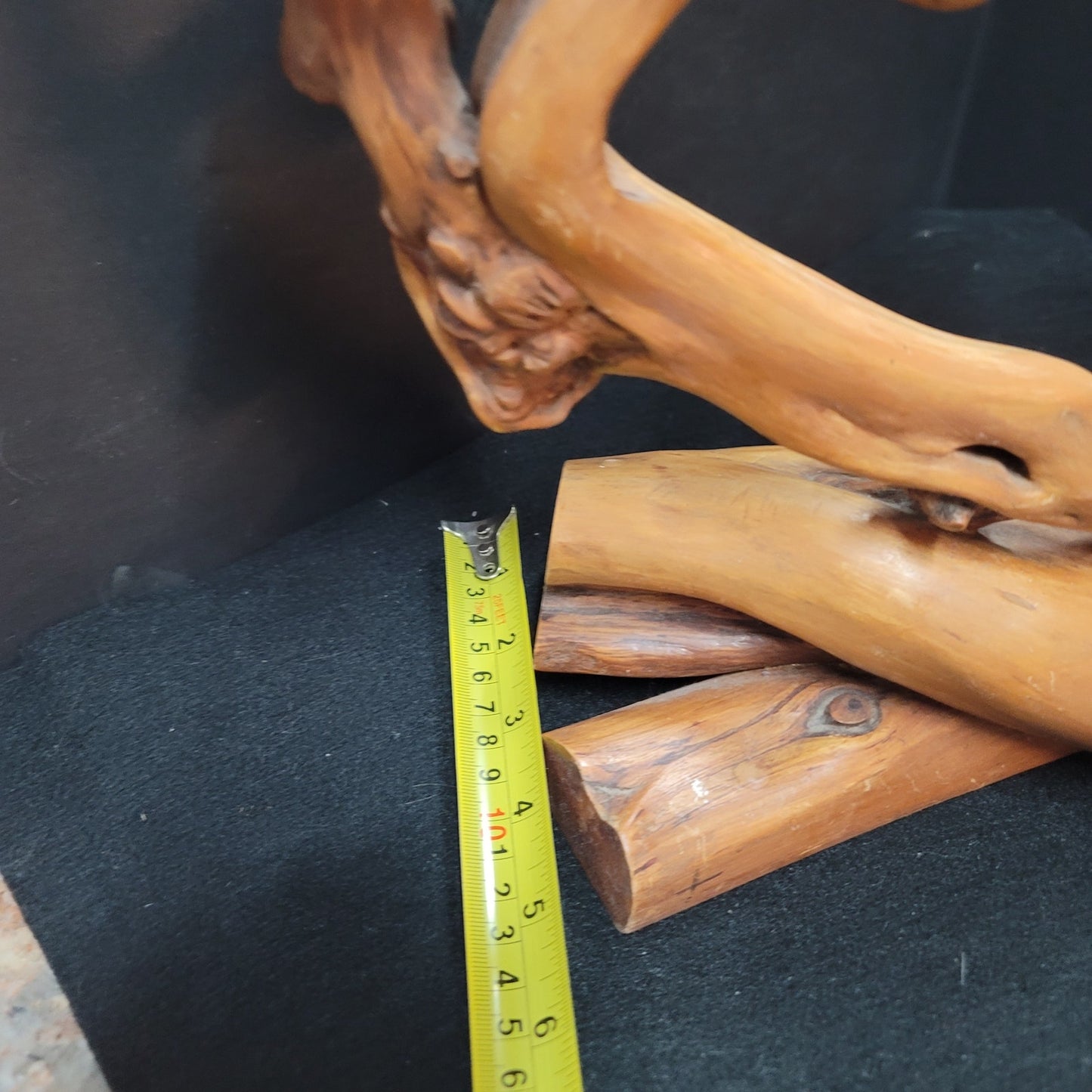 Artisan Wood driftwood triple Candle holder freeform brutalist GNARLY branch