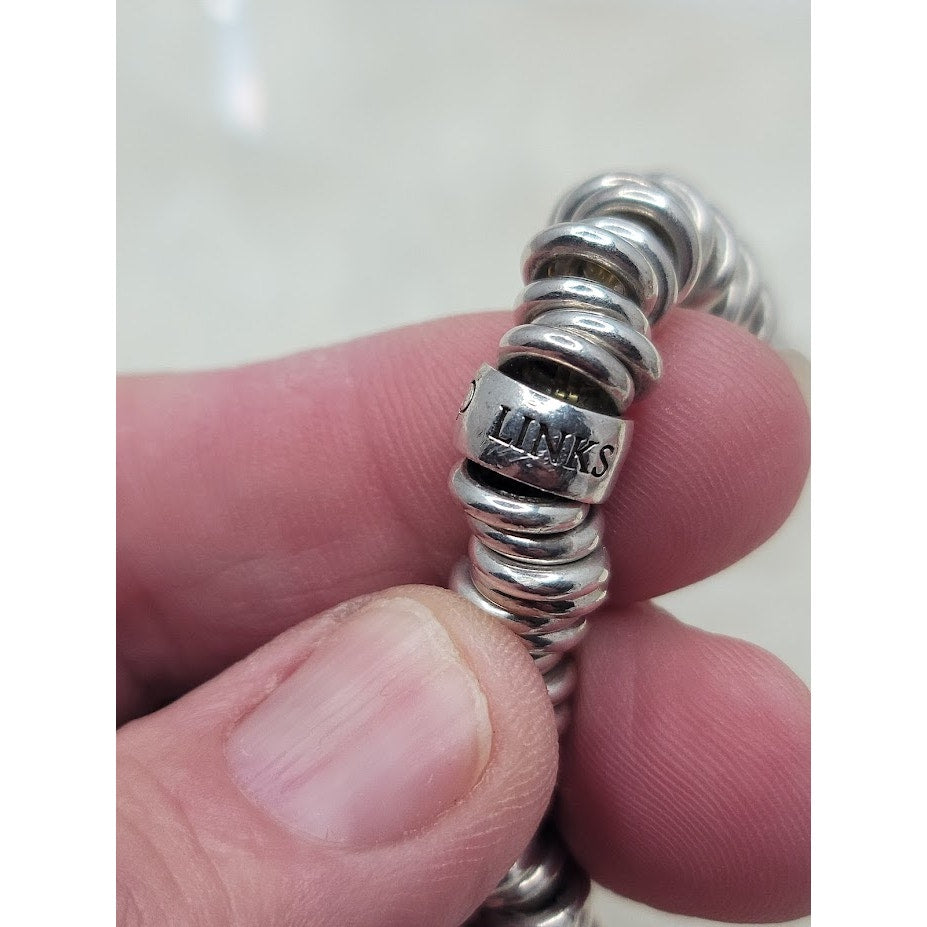 Links of London Sterling Silver Sweetie Bracelet 925 Heavy Y2K
