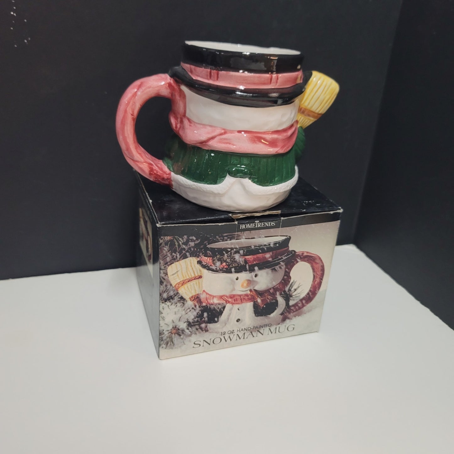 Vintage home trends ceramic snowman Christmas mug