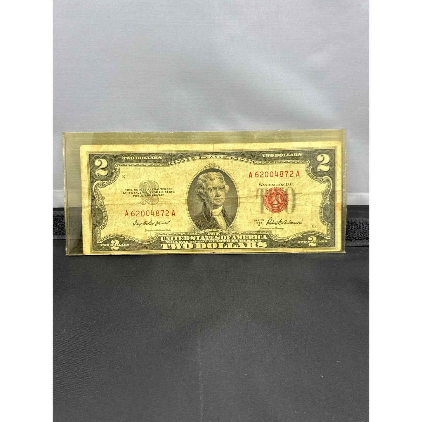 Paper Currency Bank Note USA Paper Money $2 Series 1953 A red seal priest