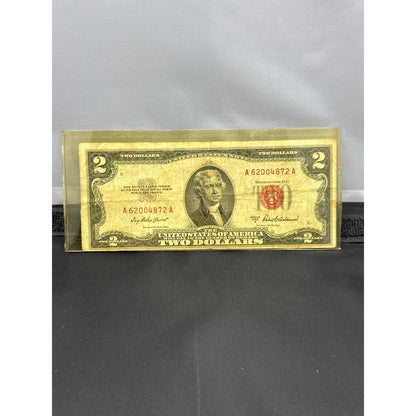 Paper Currency Bank Note USA Paper Money $2 Series 1953 A red seal priest