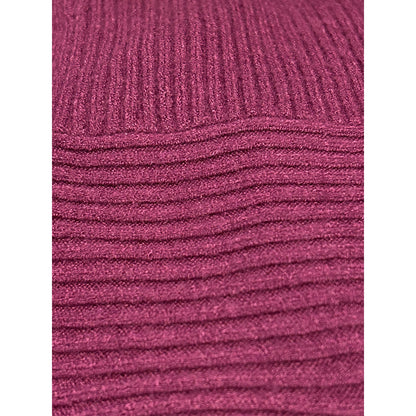 Free Press NEW Oversized Purple V-Neck Bell Sleeve Ribbed Sweater small
