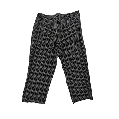 Westbound Women's Black and White Striped Capri Pedal Pusher Pants 16 Travel