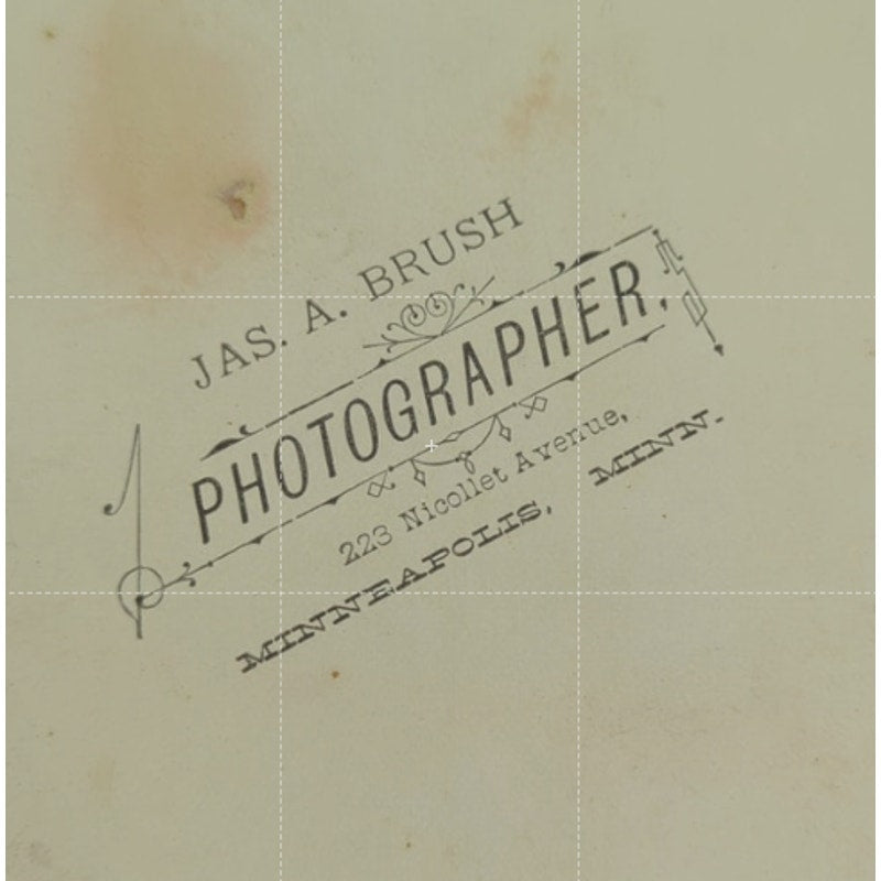 Antique 187-82 Cabinet Card Photo J.A. Brush Minneapolis MN Gentleman Portrait