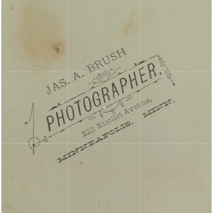 Antique 187-82 Cabinet Card Photo J.A. Brush Minneapolis MN Gentleman Portrait