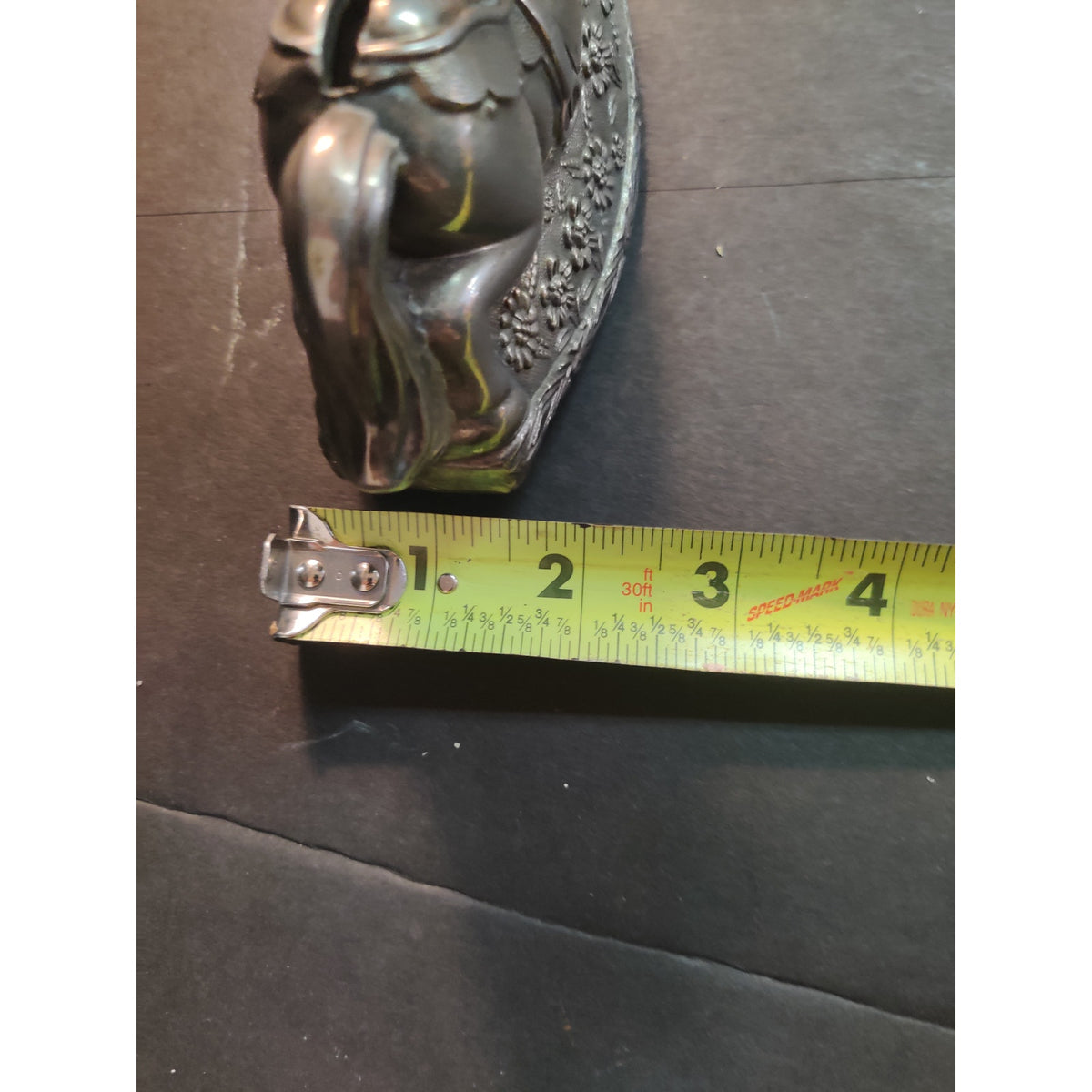 Vintage Metal Rocking Horse Figurine Piggy Bank Missing Stopper