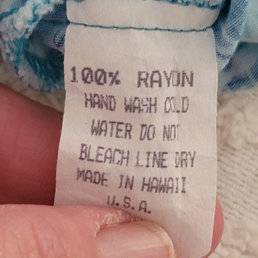 Hilo Hattie Hawaiian Blue Tie Dye Halter Dress Size Medium Resortwear Vacation