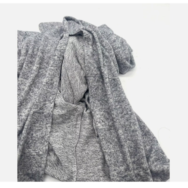 Topshop Long Sleeve Knit Midi sweater Dress Grey Size 10 soft side slit casual
