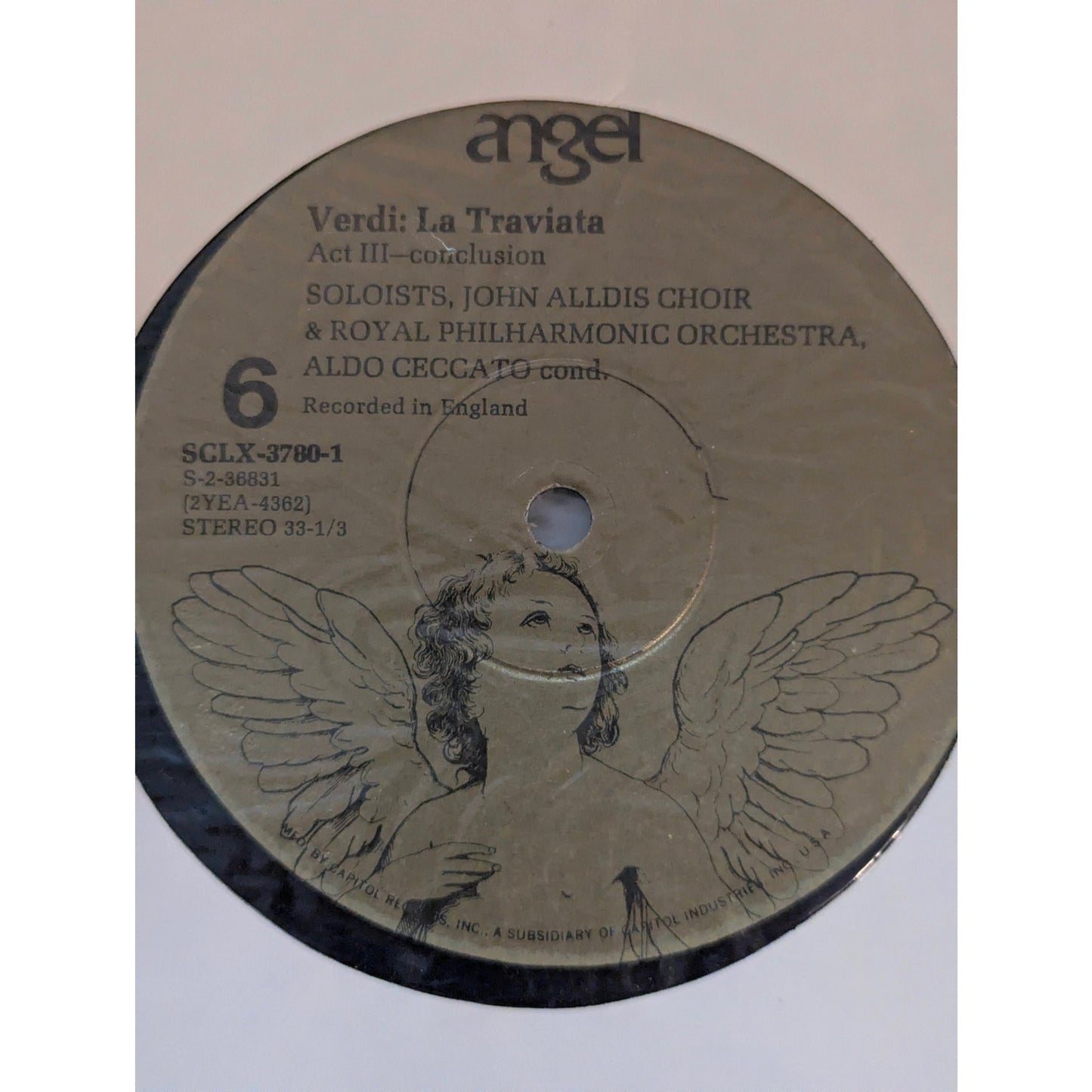 Vintage Verdi La Traviata Beverly Sills Angel SCLX-3780 Stereo 3-LP Box Set