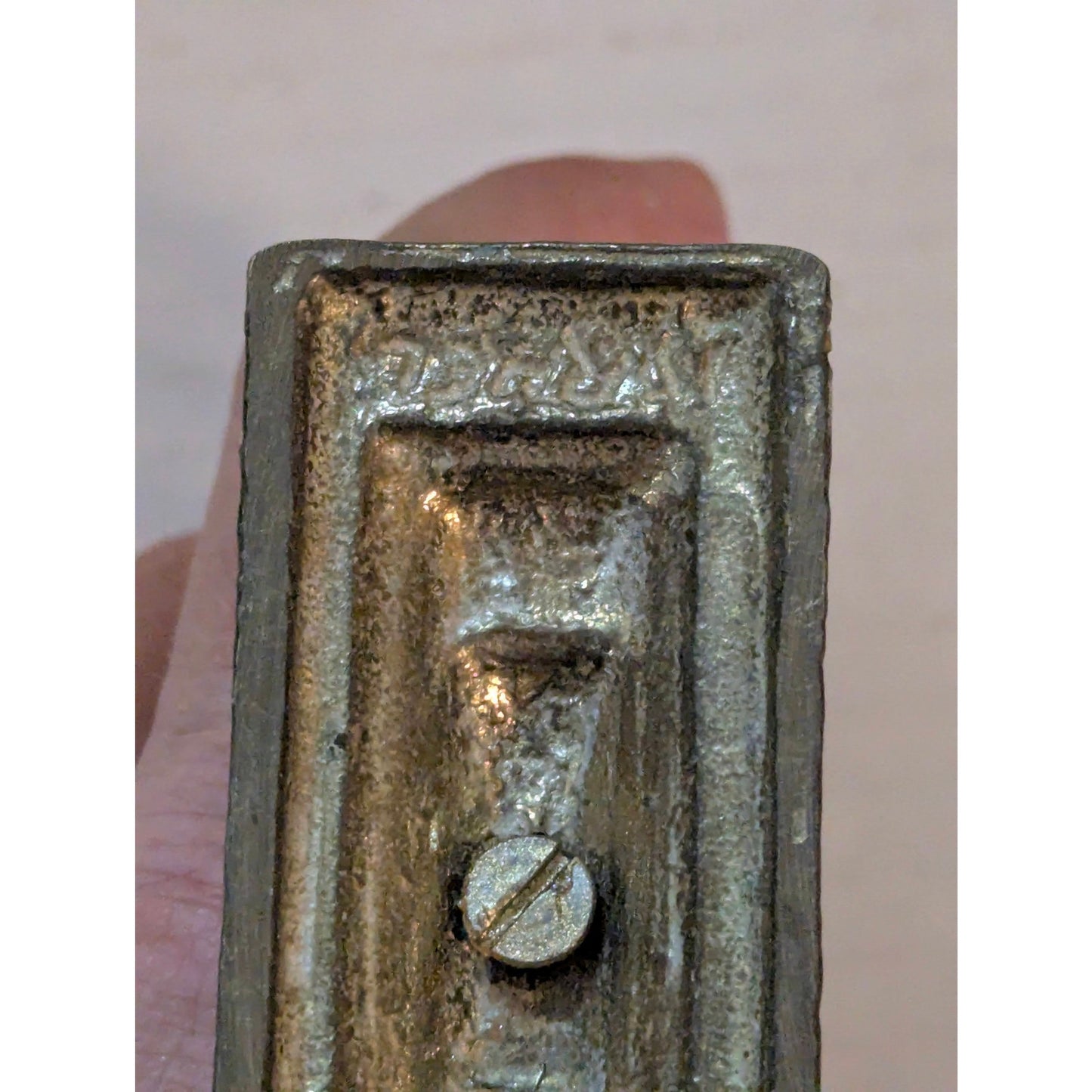 Vintage Miniature Brass Menorah Chanukiah Enamel Accents Israel 4.75"