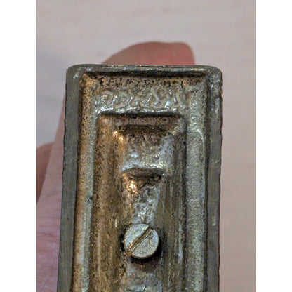 Vintage Miniature Brass Menorah Chanukiah Enamel Accents Israel 4.75"