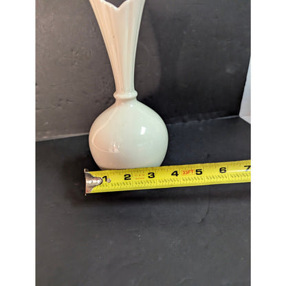 Vintage Lenox Bud Vase 7.5 " Cream Ivory Porcelain Fluted Trumpet Classic