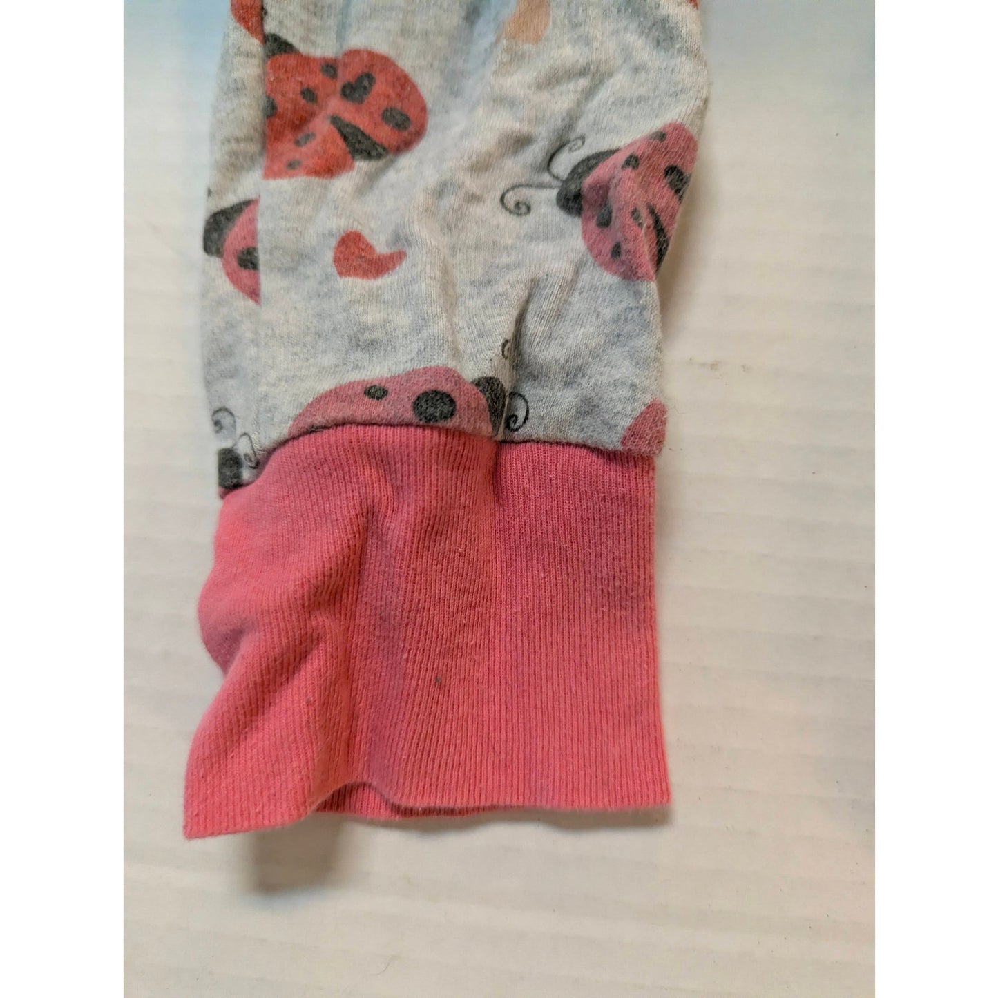 Koala Baby Baby Girls Gray Red Ladybug Fleece Footed Sleeper Size 18 Months