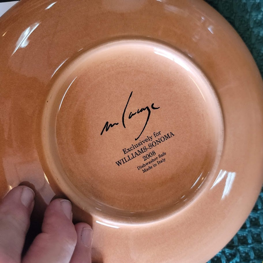 Williams Sonoma 2008 Marc Lacaze Italy Paysage 9 1/2" Salad Plates Set of 2