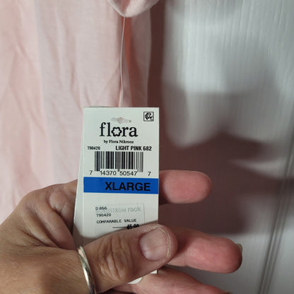Flora XL lightweight short sleeve casual Light Pink top